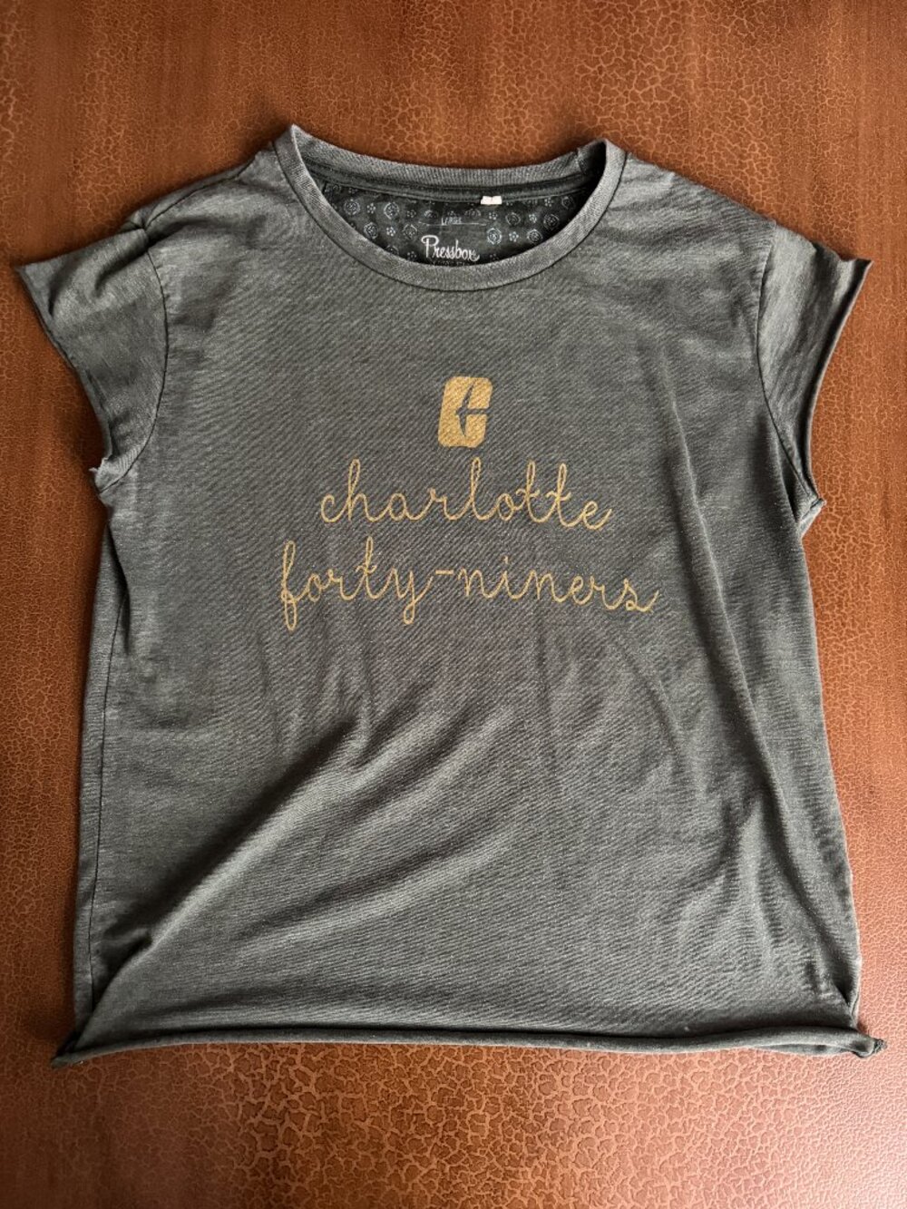 UNC CLT Charltote forty-niners 49ers - Pressbox TShirt Size Large Lg Altered
